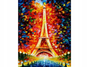 HAFT Diamentowy MOZAIKA EIFFLA 30x40 cm Zestaw 5D