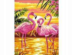 HAFT Diamentowy MOZAIKA FLAMINGU 30x40cm Zestaw 5D