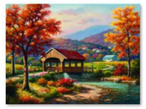 HAFT Diamentowy MOZAIKA JESIEŃ 40x30 cm Zestaw 5D
