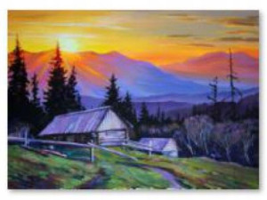 HAFT Diamentowy MOZAIKA SŁOŃCE 40x30 cm Zestaw 5D