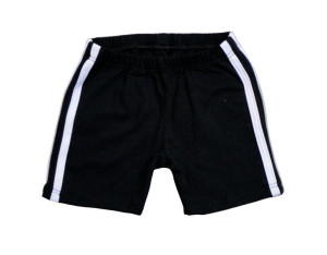 Legginsy krótkie spodenki na WF paski czarne 158