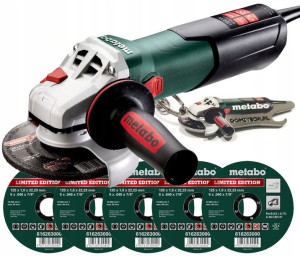 Szlifierka Kątowa Wev 11-125 + Tarcze 5szt. Metabo