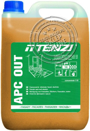Preparat do doczyszczania dachy, elewacje, fasady, kostka bruk. 5L TENZI
