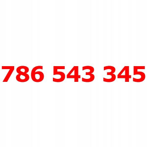 786 543 345 Lustro Złoty Numer Orange Starter