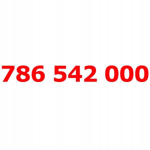786 542 000 Złoty Łatwy Numer Orange Nju Starter