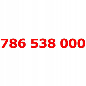 786 538 000 Złoty Łatwy Numer Orange Nju Starter