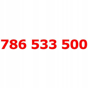 786 533 500 Złoty Łatwy Numer Orange Nju Starter