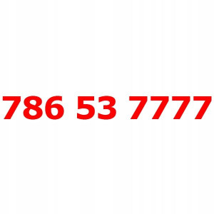 786 53 7777 Złoty Łatwy Numer Orange Nju Starter