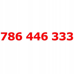 786 446 333 Złoty Łatwy Numer Orange Nju Starter