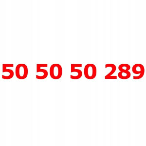 50 50 50 289 Złoty Łatwy Numer Orange 505 050 289