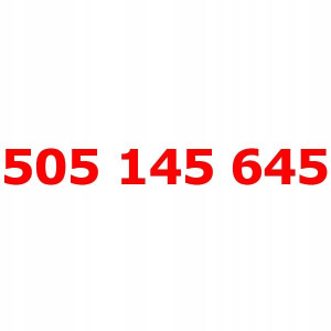 505 145 645 Złoty Łatwy Numer Orange Nju Starter