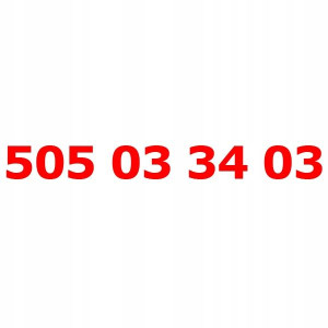 505 03 34 03 Złoty Łatwy Numer Orange 505 033 403