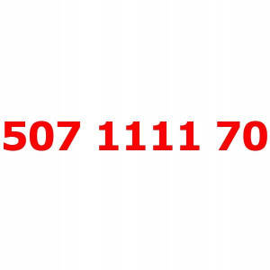 507 111 170 Złoty Łatwy Numer Orange 507 1111 70