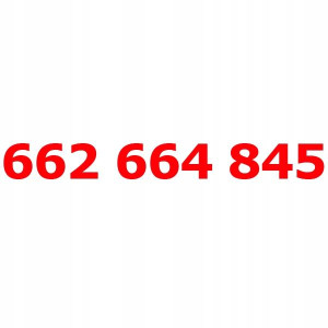 662 664 845 Złoty Numer T-mobile Starter Tmobile