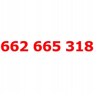 662 665 318 Złoty Numer T-mobile Starter Tmobile