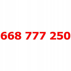 668 777 250 Złoty Numer T-mobile Starter Tmobile