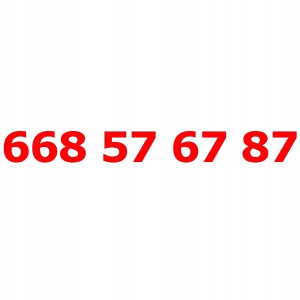 668 57 67 87 Złoty Numer T-mobile Starter Tmobile