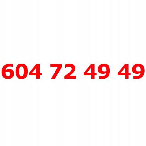 604 72 49 49 Złoty Numer T-mobile Starter Tmobile