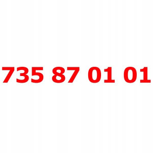 735 87 01 01 Złoty Numer T-mobile Starter Tmobile