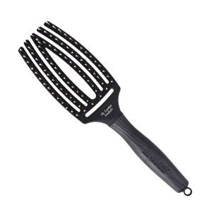 OLIVIA GARDEN Fingerbrush Szczotka do włosów czarna Nowy Bioelixire tworzyw