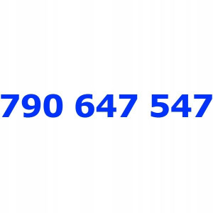 790 647 547 PLAY Złoty numer Nr telefonu STARTER