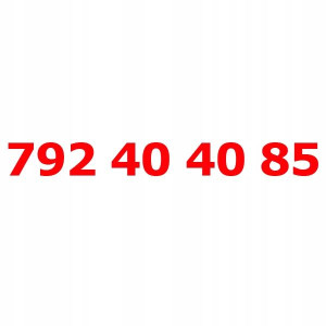 792 40 40 85 Złoty łatwy numer PLAY STARTER KARTA