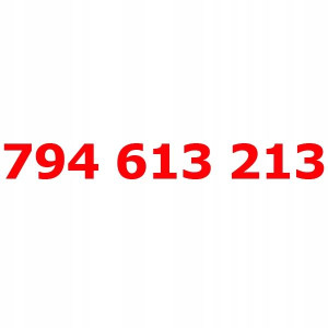 794 613 213 PLAY Złoty numer Nr telefonu STARTER
