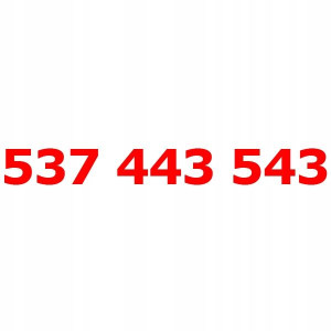 537 443 543 PLAY Złoty numer Nr telefonu STARTER