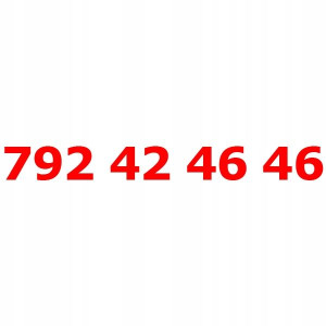 792 42 46 46 Złoty łatwy numer PLAY STARTER KARTA