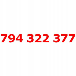 794 322 377 Złoty łatwy numer PLAY STARTER KARTA