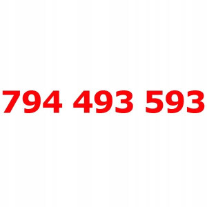794 493 593 Złoty łatwy numer PLAY STARTER KARTA