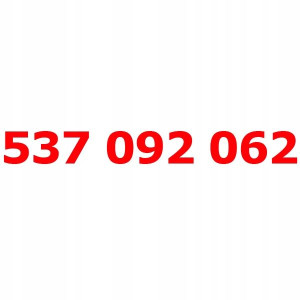 537 092 062 Złoty łatwy numer PLAY STARTER KARTA