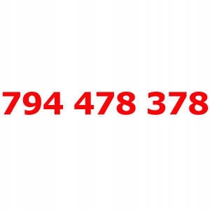794 478 378 Złoty łatwy numer PLAY STARTER KARTA