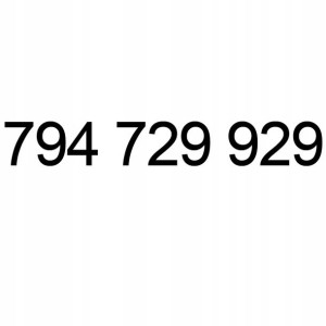 794 729 929 Złoty łatwy numer PLAY STARTER KARTA
