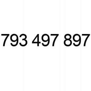 793 497 897 Złoty łatwy numer PLAY STARTER KARTA