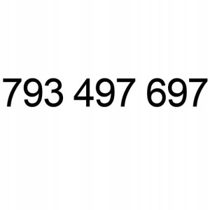 793 497 697 Złoty łatwy numer PLAY STARTER KARTA