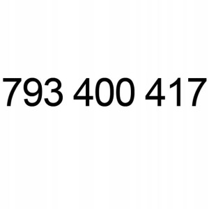 793 400 417 Złoty łatwy numer PLAY STARTER KARTA