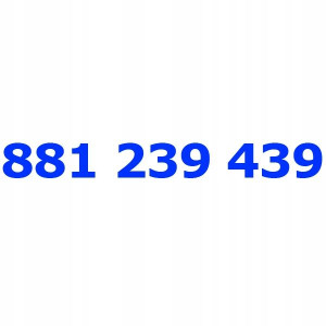 881 239 439 Złoty łatwy numer PLAY STARTER KARTA