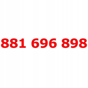 881 696 898 Złoty łatwy numer PLAY STARTER KARTA