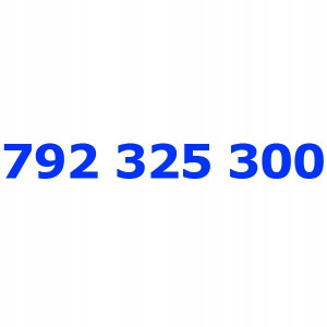 792 325 300 Złoty łatwy numer PLAY STARTER KARTA