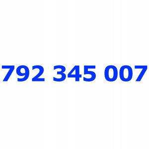 792 345 007 Złoty łatwy numer PLAY STARTER KARTA