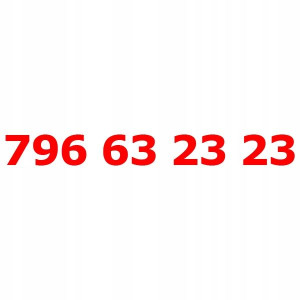796 63 23 23 Złoty łatwy numer PLAY STARTER KARTA