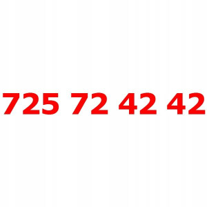 725 72 42 42 Złoty numer PLUSH PLUS 725 724 242