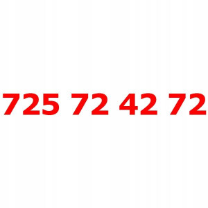 725 72 42 72 Złoty numer PLUSH PLUS 725 724 272