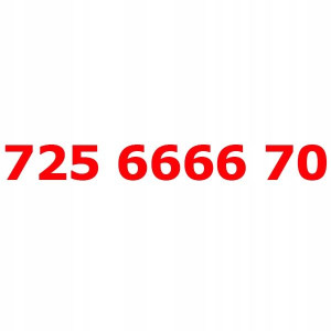 725 666 670 Złoty numer PLUSH PLUS 725 6666 70