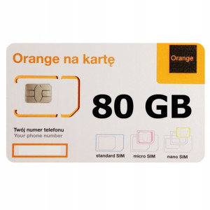 Internet Na Kartę Starter Orange Free 80 Gb Na Rok