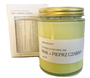 Ręcznie robiona świeca sojowa MAK + CZARNY PIEPRZ 300 ml