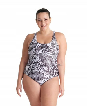 Strój kąpielowy damski plus size Arena Allover D48