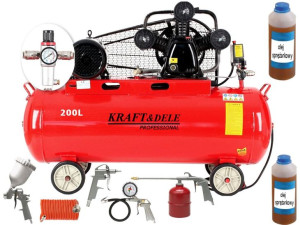 Kompresor Olejowy 3 Tłokowy 200l 5.6km Separator