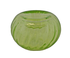 Szklany świecznik tealight Optyk - jasny zielony